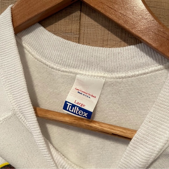 Vintage Official Crosby Stills & Nash Tour White Sweatshirt L - Picture 6 of 7